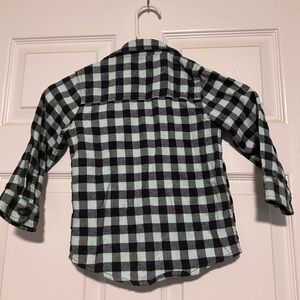OshKosh B'gosh Black and White Plaid Button Down Shirt